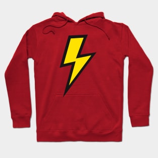 Yellow Lightning Bolt with Bold Black Outline Hoodie